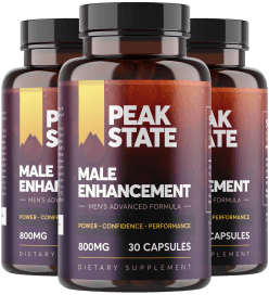 Three bottles of Peak State Male