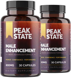 Two bottles of Peak State Male
